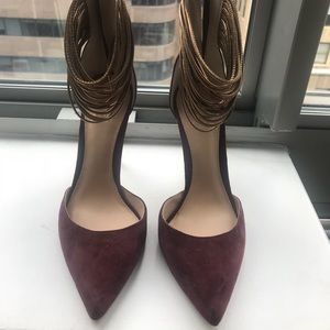 Burgundy Velvet Vince Camuto Heels